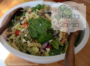 Greek Pasta Salad, FlowerPatchFarmhouse.com.jpg