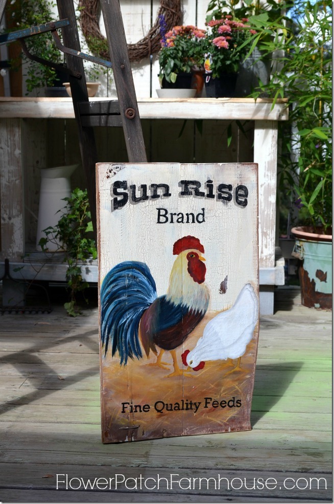 Sun Rise vintage feed sign1