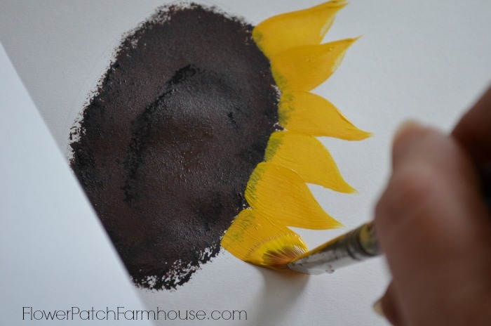 bright sunflower painting