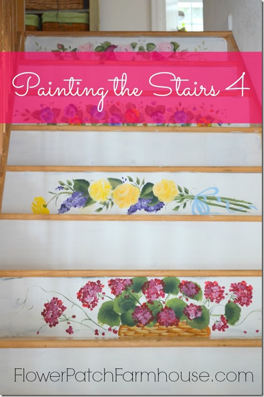 Paint your stairs with Flowers, FlowerPatchFarmhouse.com