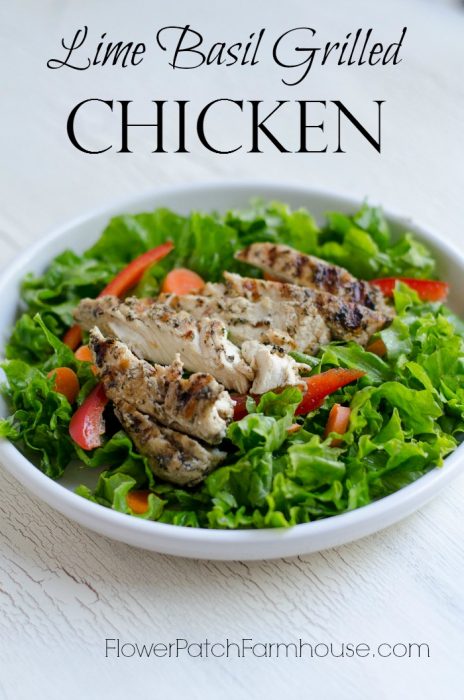 The Best Lime Basil Grilled chicken, as easy as it is flavorful, FlowerPatchFarmhouse.com