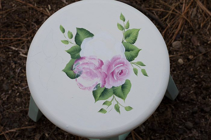 Refreshing Green stool, FlowerPatchFarmhouse.com