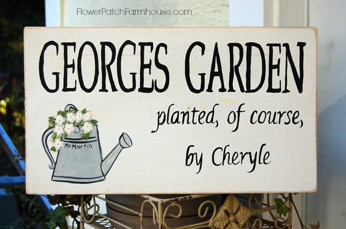 George's Garden custom sign, FlowerPatchFarmhouse.com