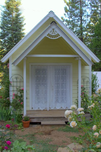 Back yard garden cottage or art studio.  Plans available on website, FlowerPatchFarmhouse.com