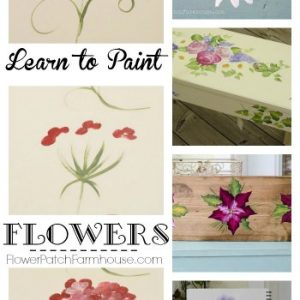 Learn to Paint Flowers side, FlowerPatchFarmhouse.com