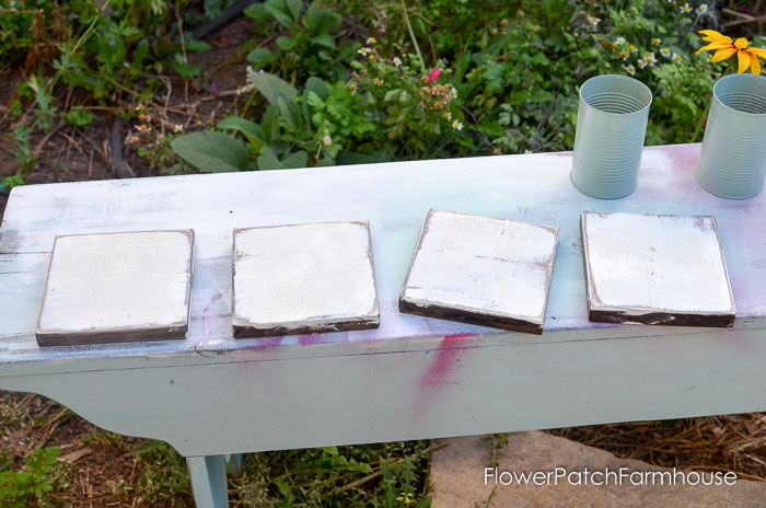 DIY Fall Scrabble Tiles with wood Scrap, two sides for double the fun, FlowerPatchFarmhouse.com