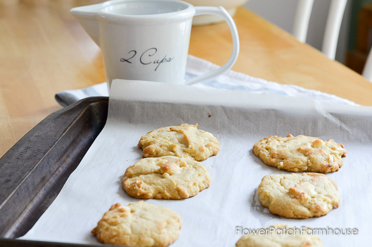 Almond White Chocolate chip cookies