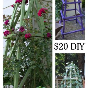 Easy to build DIY Garden Obelisk for $20, FlowerPatchFarmhouse.com