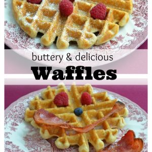 Homemade buttery waffles from scratch, FlowerPatchFarmhouse.com