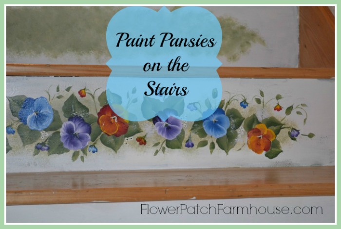 Painting Flowers on the Stairs 2–Pansies