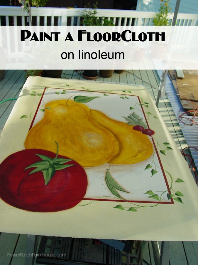 Paint a Floorcloth on Linoleum