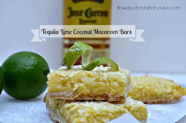 Tequila Lime Coconut Macaroon Bars