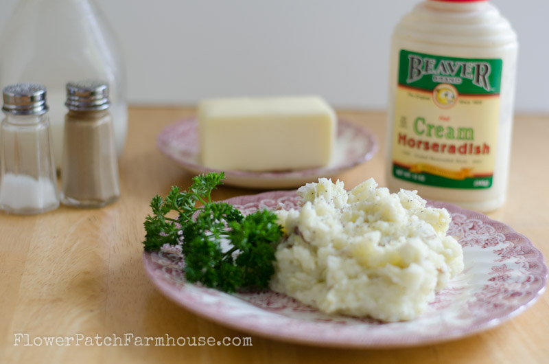 Horseradish Smashed Mashed Potatoes