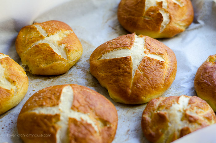 Fabulous Soft and Chewy Pretzel Rolls, FlowerPatchFarmhouse.com