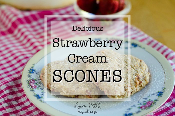 Delicious Strawberry Cream Scones with Toasted Almonds
