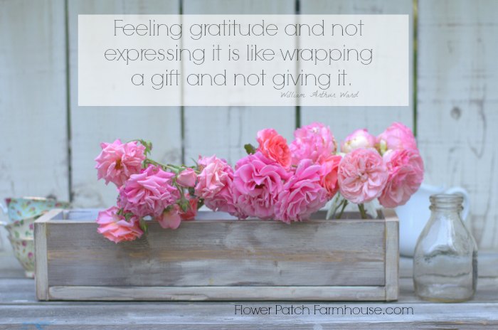 Feeling Gratitude Inspirational Quote Flower Patch Farmhouse