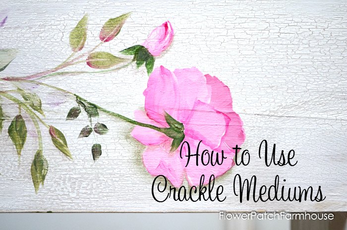 How to use crackle medium. Get different effects with crackle mediums by how you apply it. A great way to add texture and interest to your projects! FlowerPatchFarmhouse.com