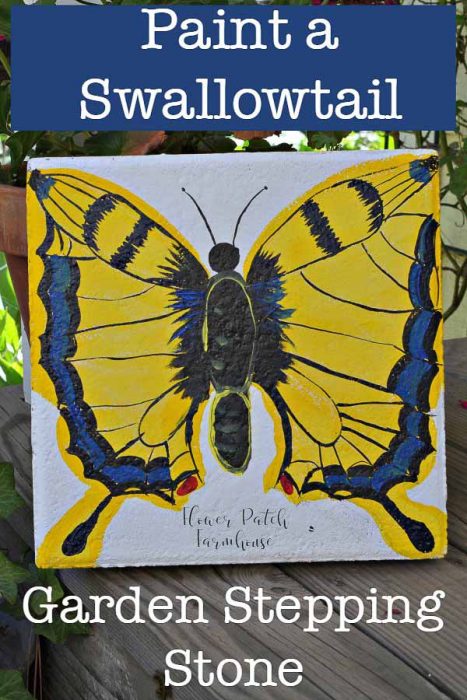 Garden Paver, Paint a Swallowtail Butterfly stepping stone