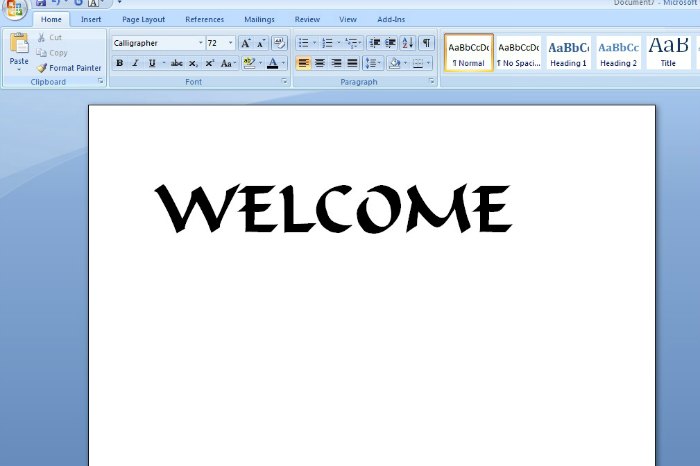 Create signs using WORD, easy enough for beginners