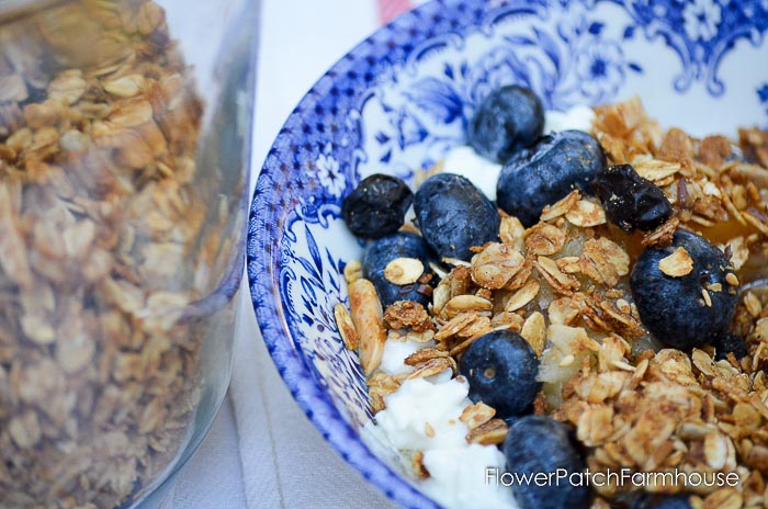 jar and bowl of home made granola