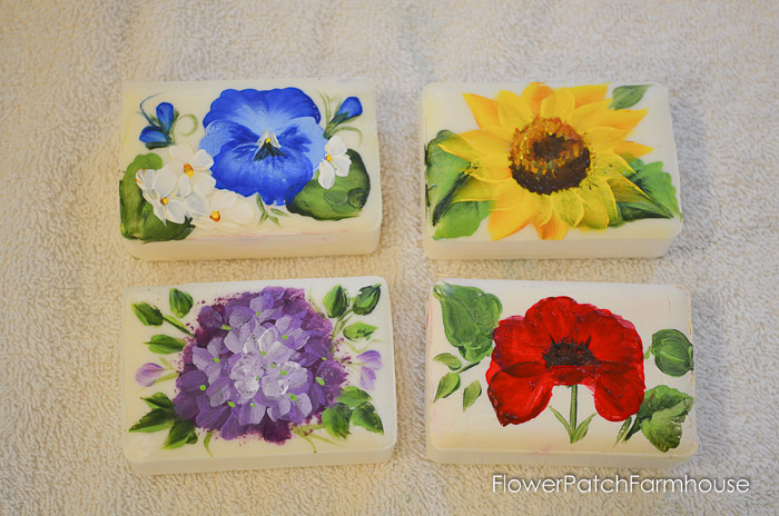 How to Paint Flowers on Bars of Soap