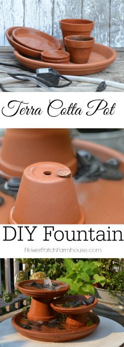 DIY terra cotta fountain you can build. I make it easy for you and show you how, step by step. 