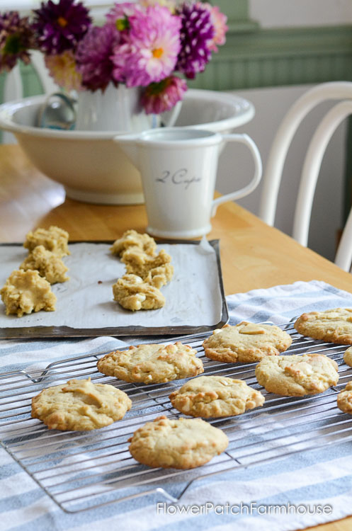 Almond White Chocolate Chip cookies