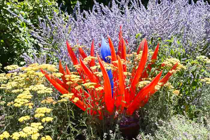 Glass art in Filoli gardens