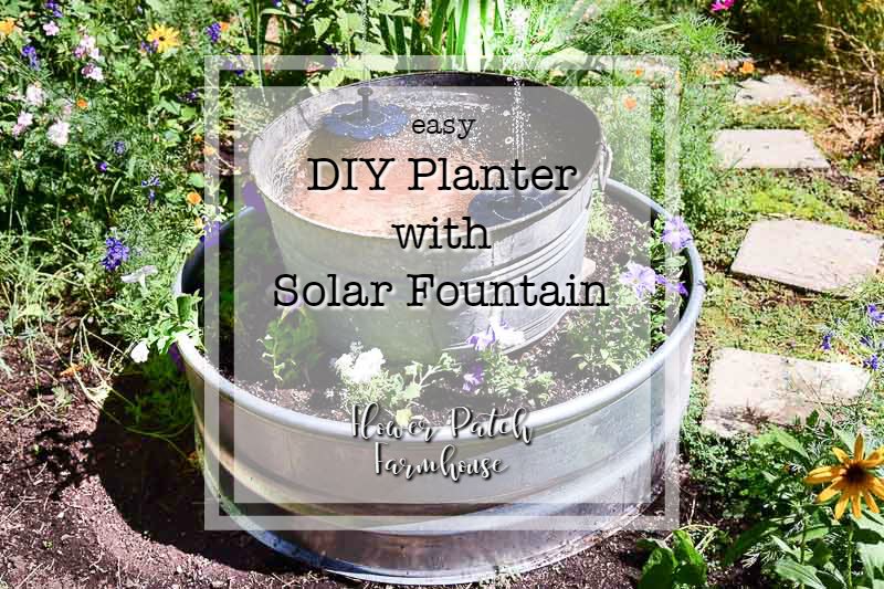DIY Planter with Solar Fountain
