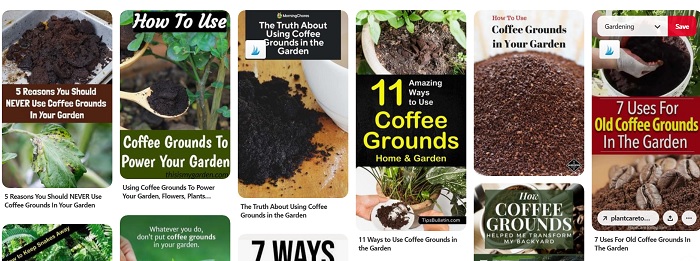 coffee grounds in garden