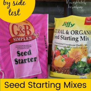 various seed starting mixes with text overlay, Seed Starting mixes, are they necessary for success, flower patch farmhouse
