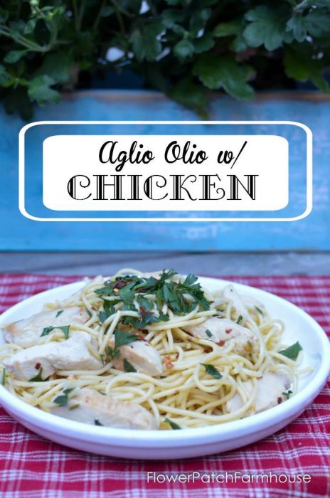 Aglio e Olio with Delicious Chicken