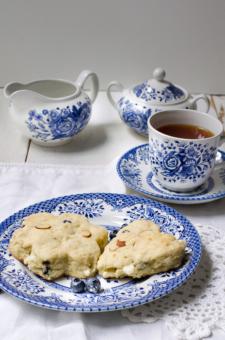 Blueberry White Chocolate Almond Scones