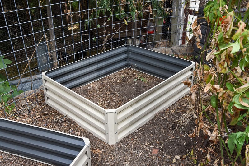 stratco raised garden beds before filling with soil